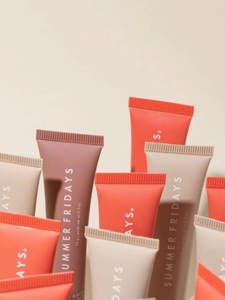 Summer Friday's Vanilla Beige Lip Balm Moisturizing Transparent Lipstick Set Lip Makeupv Smooth Soft Tube Mirror Lip Gloss