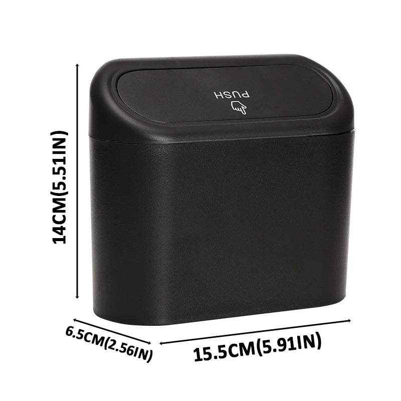 ABS square garbage bin, car mini garbage bin, suspended car dust storage box