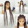 36" Blonde Knotless Box & Cornrow Braids Wig | Lace Front