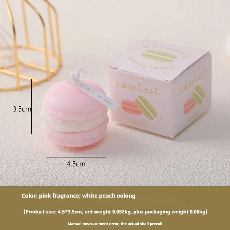 Velas de aromaterapia con diseño creativo de macarrones (2025), colección de fragancias para el hogar, adornos decorativos, regalos de Navidad y cumpleaños.