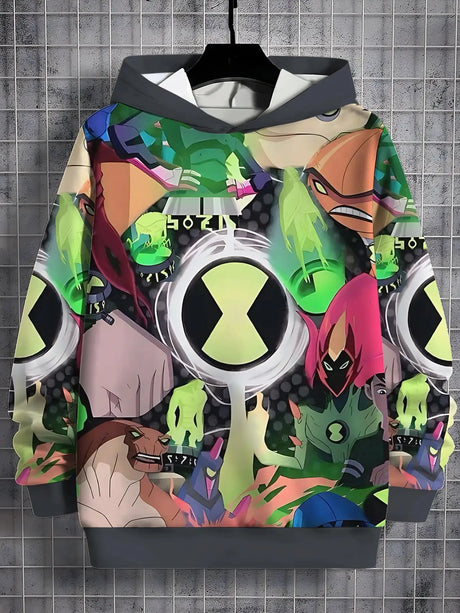 Ben 10 3D Print All Seasons Children Casual Sweatshirt Cool Pullover Tops Unisex Clothes Boy Girl Hoodies - Lootquake