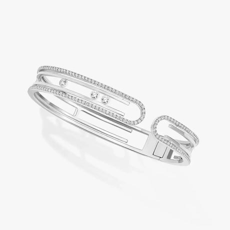 S925 sterling silver women's bracelet, classic MOVE/TWIN series, French diamond bracelet, holiday gift, high-quality jewelry - Lootquake