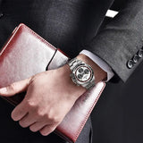 PAGANI DESIGN New Men's Quartz Watch Fashion Ceramic bezel Chronograph 100m Waterproof Men's Stainless Steel Watch - Lootquake