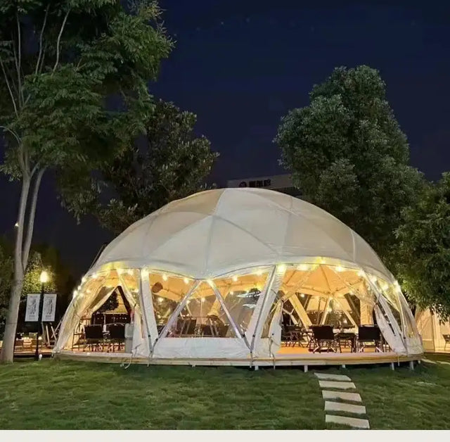 Arch Dome Tent Windproof Pavilion  Pergola Sun Room Exhibition PVC Sunshade Canopy  Wedding Shelter Tipi Outdoor camping - Lootquake