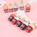 Ice cream liquid lip gloss, ice cream liquid lipstick set, dyed lips, long-lasting color development, moisturizing