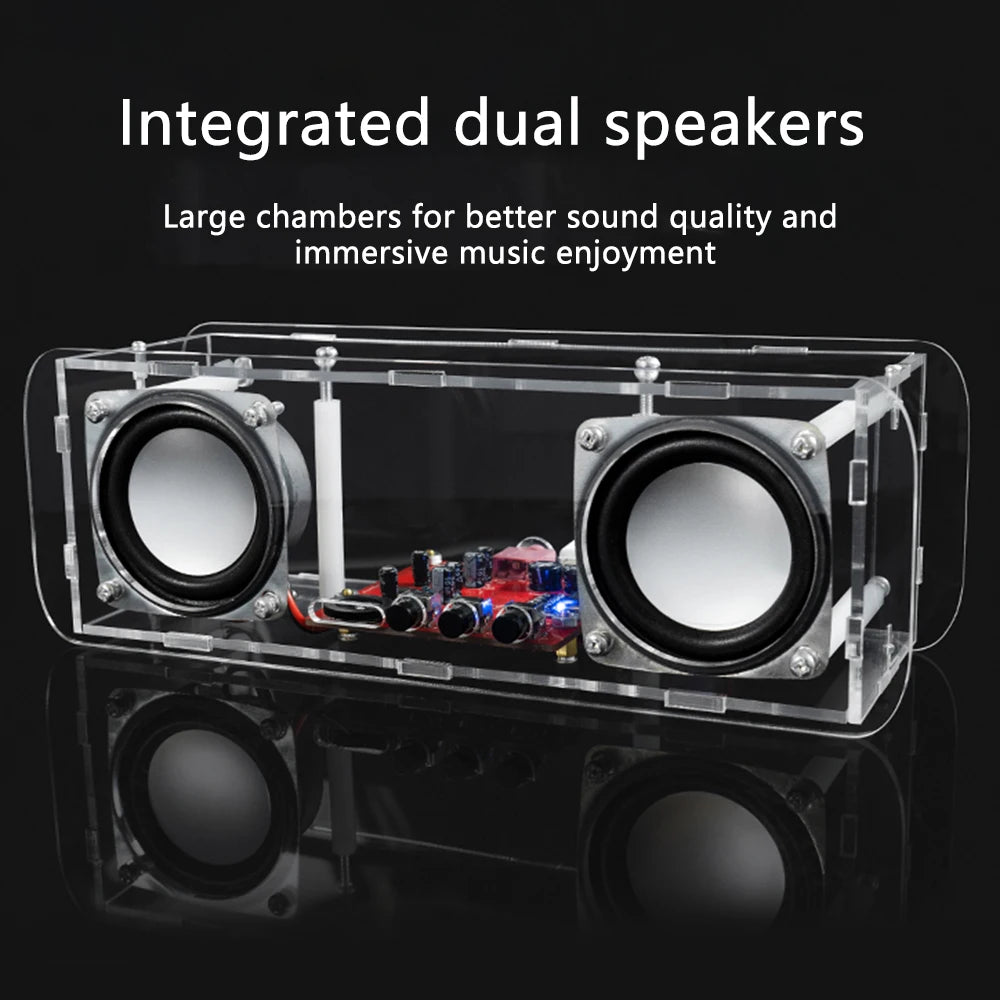 Kit de altavoz Bluetooth para soldar, miniamplificador de sonido estéreo USB para el hogar, kit electrónico para practicar soldadura.