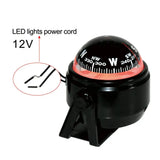 Navigation Car Compass For Marine Car Boat Pivoting Electronic LED Light Guide Ball Vehicle Navigation Tool Compass Accessories - Lootquake