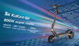 KuKirin G2 Folding Electric Scooter 800W Brushless Motor 10 Inch Vacuum Off-Road Tire EScooter 48V 15AH Battery Max Speed 45km/h