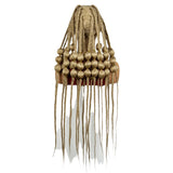 40" Blonde Knotless Bantu Braids Wig | Handmade Full Lace | Baby Hair