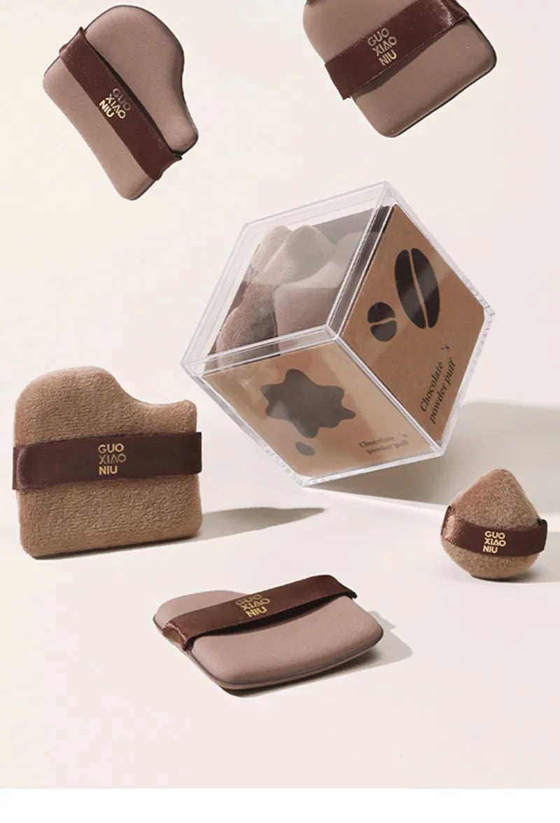 GUOXIAONIU 6PCS Makeup Blender Puffs Loose Powder Foundation BB Cream Cosmetics Applicator Sponge Dry Wet Use Tool