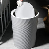 10L-12L Trash Bin with Swing Lid Plastic Waste Basket Office Trash Household Living Room Can Waste Paper Rubbish Trash Can