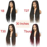 20-30 Inch Ombre Box Braids Wig | Lace Front | Short Braided Wigs for Black Women | High-Temperature Fiber
