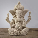 Estatua de elefante de Buda Ganesha de piedra arenisca, escultura hecha a mano, figura de elefante, accesorios de decoración del hogar