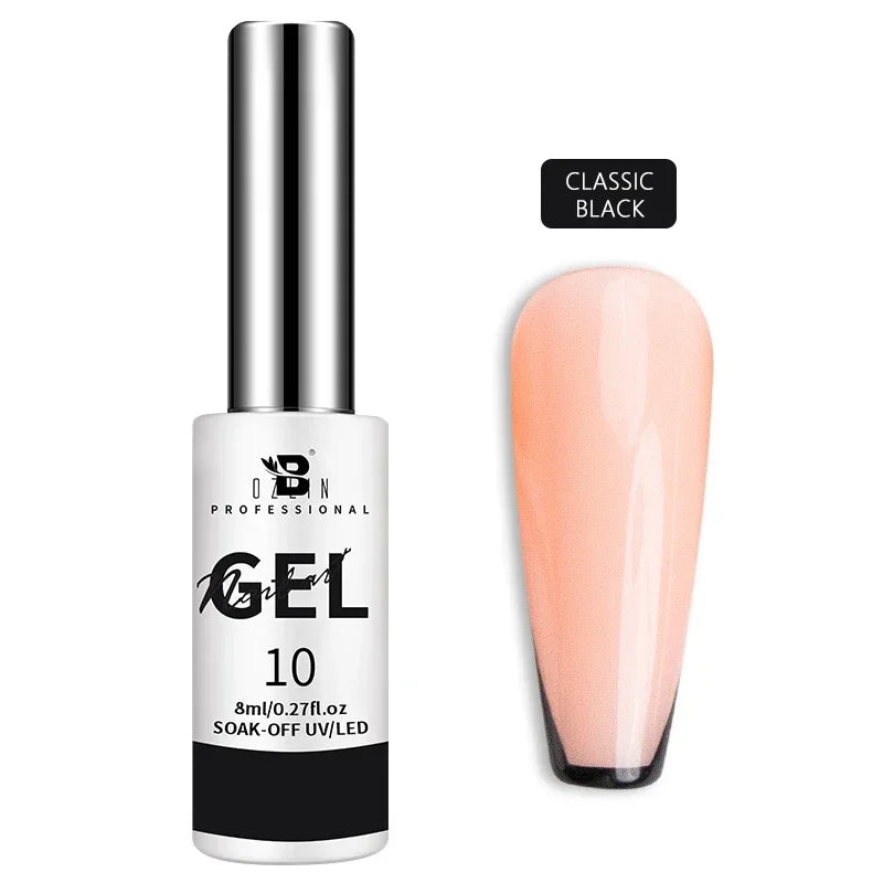 5ML Gold Silver Metallic Liner Paint Gel Polish Chrome Mirror Metal Effect Super Bright French UV LED Semi Permanent Nail Gel