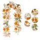 Halloween Thanksgiving Pink Decorations Artificial Fall Maple Leaves Garland Autumn Hanging Pink Pumpkins Flowers Berries Rattan