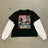 American hip hop trend new print splicing long sleeve women round neck pullover autumn hoodie goth street oversized sweatshirt - Lootquake