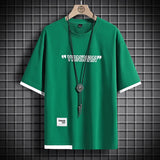 Hip Hop Loose Mens Streetwear T-shirts Casual Classic 2023 Summer Short Sleeves Black White Tshirt Tees Plus Oversize 5XL 6XL - Lootquake