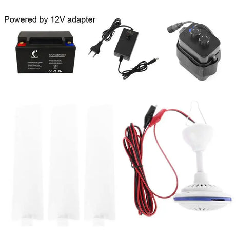 12V 24V Household Mute Ceiling Canopy Fan Hanging Camping Tent Hanger Fan for Outdoor Hiking Barbecue Home Dormitory Bed - Lootquake