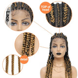 36" Jumbo Dutch Twins Cornrows Wig | Full Lace Front | Synthetic Braids | Black Women