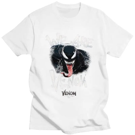 Venom We Are Hungry T Shirts Summer Harajuku Stylish Men Women Hip Hop Cotton Vintage Printed Cartoon Breathable Unisex Tops - Lootquake