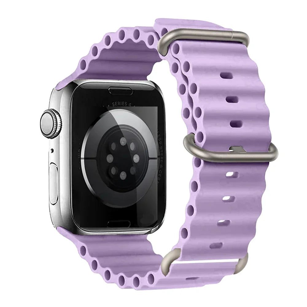 Correa de silicona para reloj de 44 mm, 40 mm, 49 mm, 45 mm, 41 mm y 38 mm, accesorio para iWatch Ultra 2 series 7, 6, 5, SE, 8 y 9