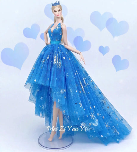 fashion for barbie elegant lady wedding dress for barbie doll clothes princesa for bjd 1/6 dress long dress accessories - Lootquake
