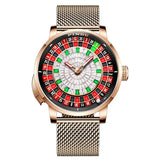 Pindu Player Gambling Series Men's Watch European Roulette Poker Game Fully Automatic Mechanical Sports Design Party Watch - Lootquake