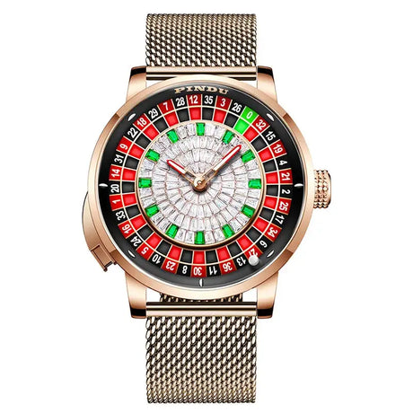 Pindu Player Gambling Series Men's Watch European Roulette Poker Game Fully Automatic Mechanical Sports Design Party Watch - Lootquake