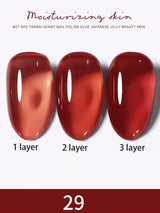 1-30pcs PSK Nude Pink Color Nail Art Ice Transparent Bare Color Nail Enamel 2025 New Net Red Popular White Gel Nail Polish