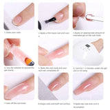 15ml Poly Nail Gel Set ,Pure Color Acrylic Extension Gel ,Quick Crystal Builder Nail Gel for Art Design ,Extend Nail Fingertips