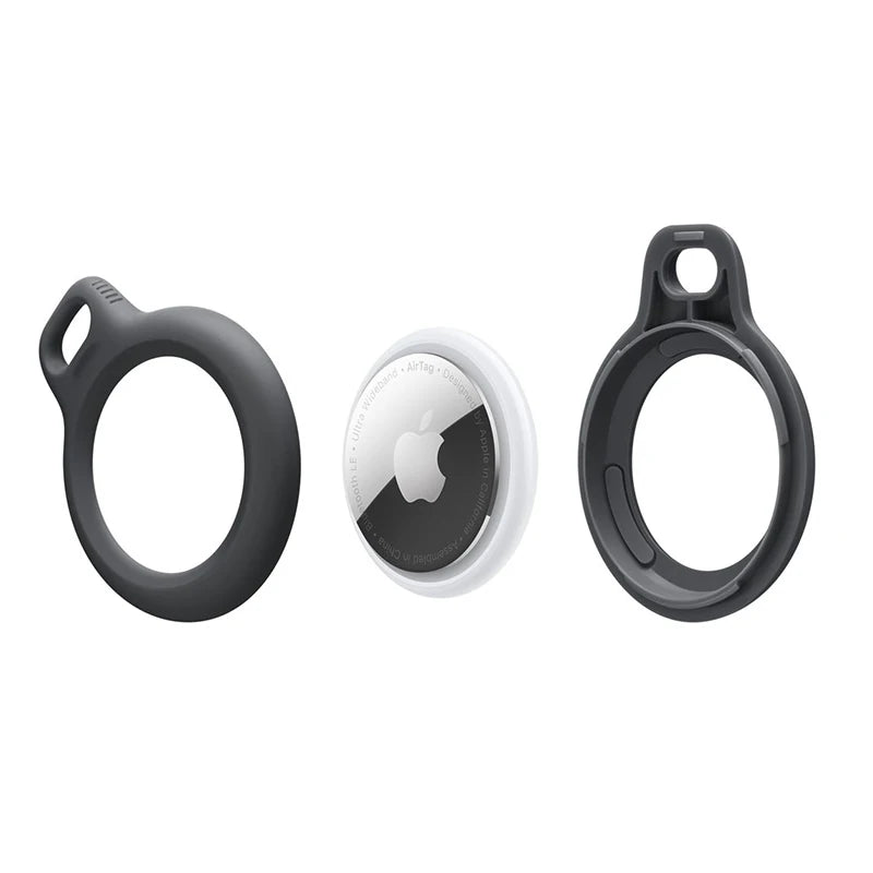 1pc Secure Holder with Strap for Apple Airtag Case Anti-scratch Keychain  Protective Cover Bumper Case With Strap - Lootquake
