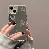 3D Love Heart Mirror Phone Case