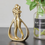 Escultura contemporánea "Abrazo": elegante pieza de arte abstracto para una elegante sala de estar y decoración del hogar.