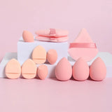 12 Piece All Purpose Makeup Sponge Set with Loose Powder Puffs Mini Air Cushion Puffs Beauty Eggs and Mini Beauty Sponges