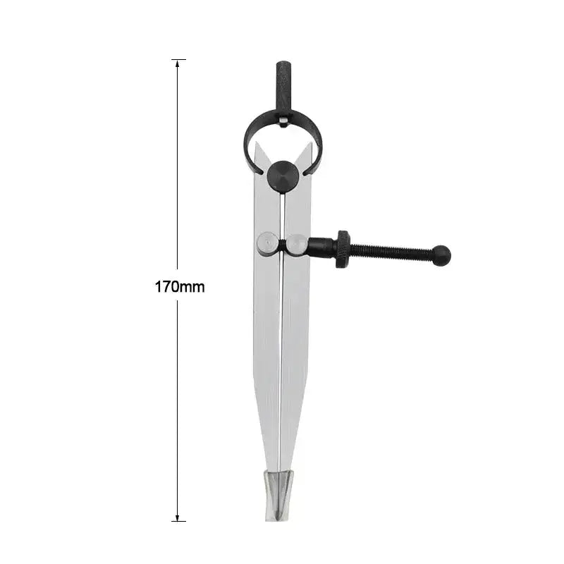 Adjustable Leather Compass Lockable Carbon Steel Divider Wing Creaser DIY Leathercraft Rotating Line Scribing Gauge Caliper Tool - Lootquake