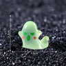 Cute Halloween Mini Luminous Ghost Miniature Landscape Ornaments Resin Diy Home Decorations Desktop Decor Crafts Party Gifts