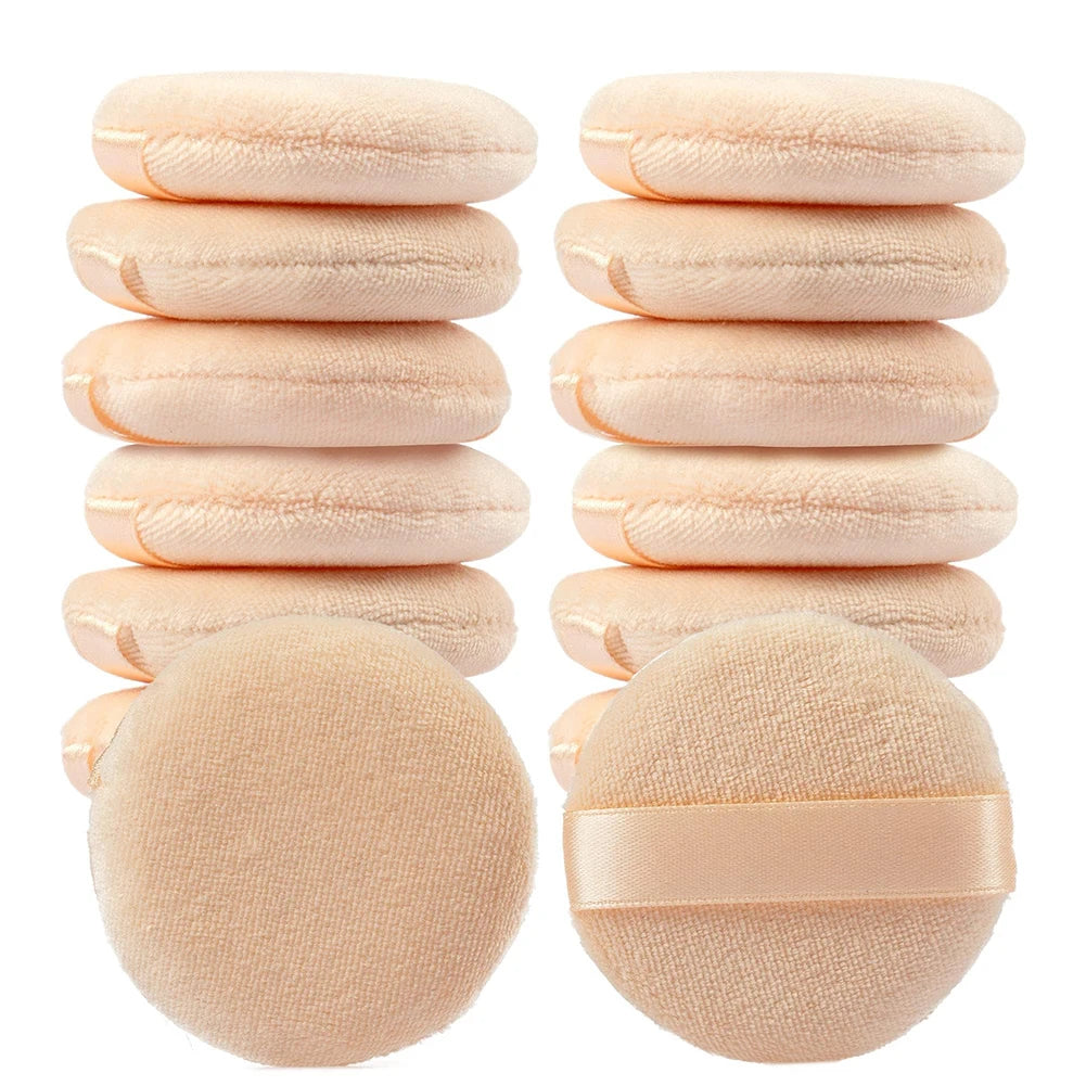 3/5/10pcs Cosmetic Powder Puff Compact Cotton Foundation Puffs Soft Sponge Small Makeup Powder Puffs for Face Body Loose Powder