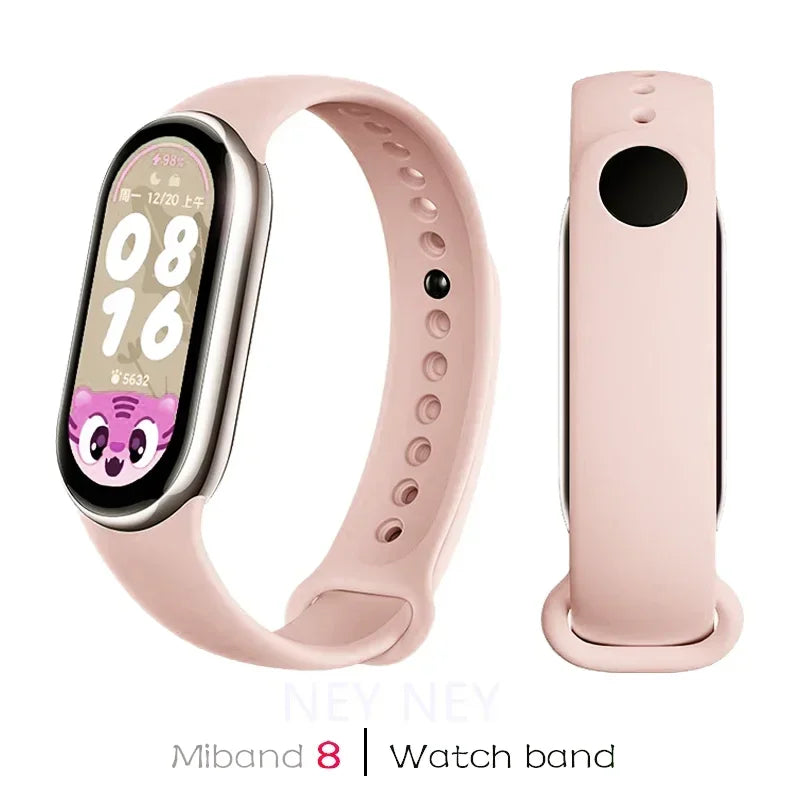 Correas deportivas para Xiaomi Mi Band 8-9 NFC, repuesto de pulsera de silicona Mi Band 9/8, resistente al agua, accesorios para Mi Band 9