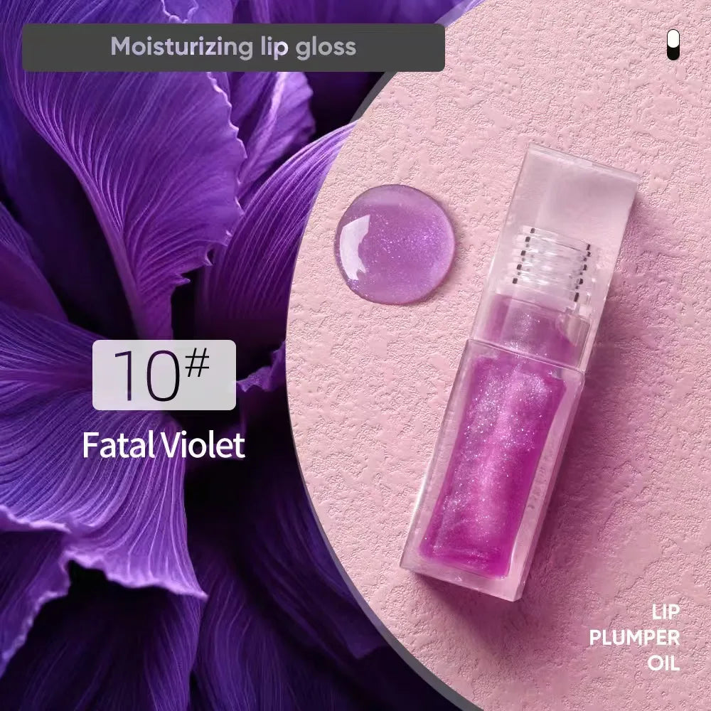 Private Label Clear Lipgloss Full Color Makeup Plumping Lip Oil Moisturizing Waterproof Lasting Lip Gloss Cosmetics Custom Bulk