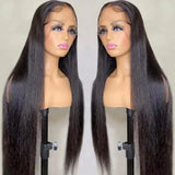 180% Density Straight Human Hair Wigs | HD 4x4 Lace Closure & 13x4/13x6 Lace Frontal Wig (Remy, 30-36 Inch Transparent Lace)