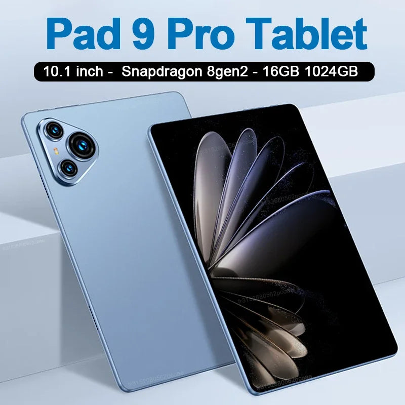 Tablette Pad 9 Pro originale 10,1 pouces Android 13 Snapdragon 8gen2 Global 16 Go + 1024 Go 10 000 mAh 5G Double SIM Wi-Fi Écran HD