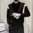 Big Size Pullover Contrasting Colors Mens Polo Shirts Oversize Splicing Male Sweatshirts Sale High Brand Fashion Korean Luxury S - Lootquake