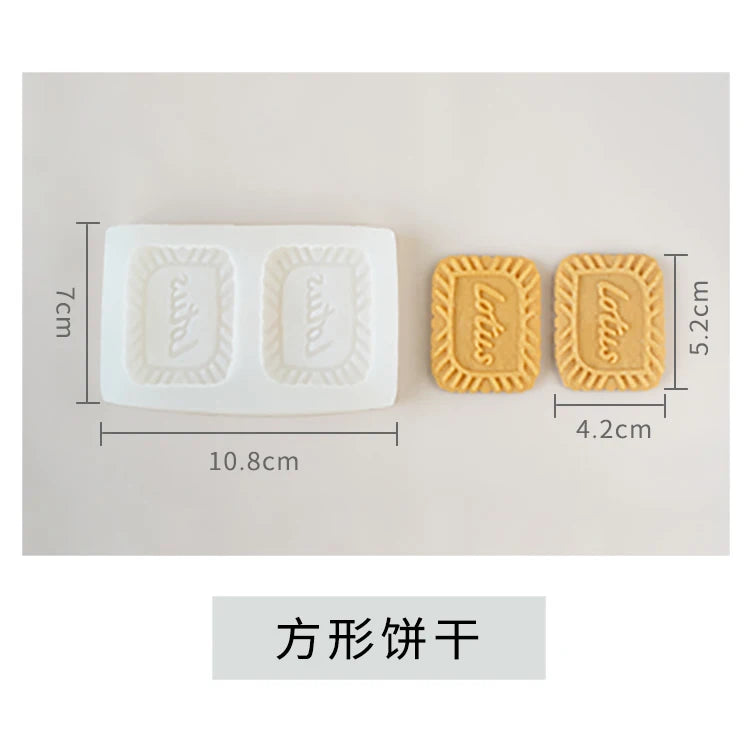 Molde de silicona para velas perfumadas con forma de galleta, para modelar velas, para hacer tú mismo, para hornear pasteles y yeso, herramientas para decorar pasteles.
