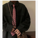 Autumn Green Black Shirt Men Fashion Social Mens Dress Shirt Korean Loose Long Sleeve Shirts Mens Pocket Tooling Shirt M-3XL - Lootquake