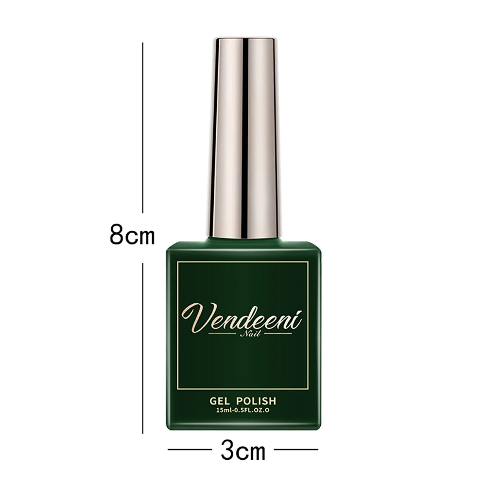 Vendeeni - Esmalte de uñas en gel con efecto mate brillante, capa superior de terciopelo afelpado, UV LED, 15 ml