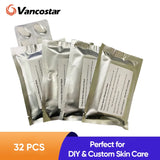 Máquina para hacer mascarillas faciales con 32 cápsulas de colágeno para automatización completa, ideal para el cuidado facial de frutas y verduras.