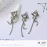 Light Luxury Charms Luxury Nails DIY Nail Charms Japanese Style Pink Jewel Nails Decor Manicure Ornaments Alloy