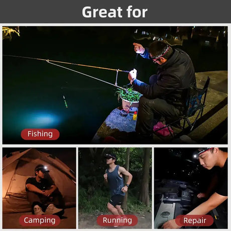Klarus HM3 Headlamp Portable Mini USB Rechargeable Head Flashlight LED Head Light for Fishing Camping Torch Headlights - Lootquake