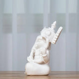 Estatua de elefante de Buda Ganesha de piedra arenisca, escultura hecha a mano, figura de elefante, accesorios de decoración del hogar