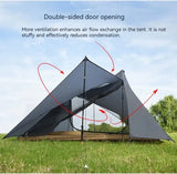 ASTA GEAR Yun Chuan double-sided silicon-coated double A pyramid 15D nylon rodless camping hiking outdoor tent - Lootquake